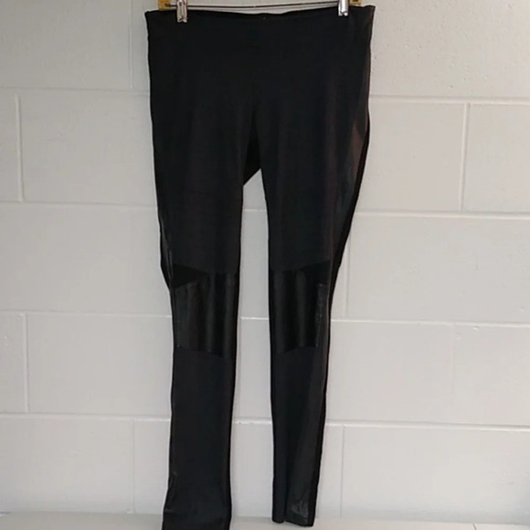 Angie Pants - Angie Faux suede, leather & knit leggings